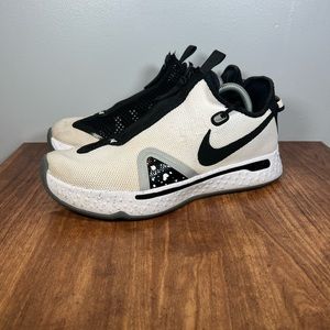 Nike PG 4 ‘Oreo Basketball Shoes White/Black/Pure-Platinum Men’s Size 10.5